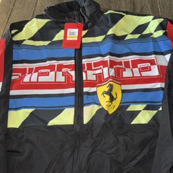 Puma x Ferrari Street Woven Windbreaker Size M MENS 