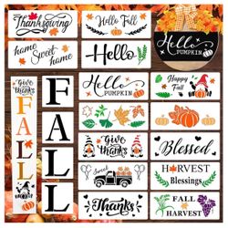 New 18PCS 14' Fall Stencils for Painting