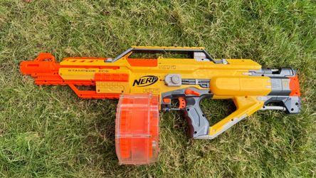 NERF N-Strike Stampede ECS Blaster w/ 35-Round Drum Magazine Tested Motor