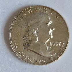 1957d BU Franklin Half Dollar