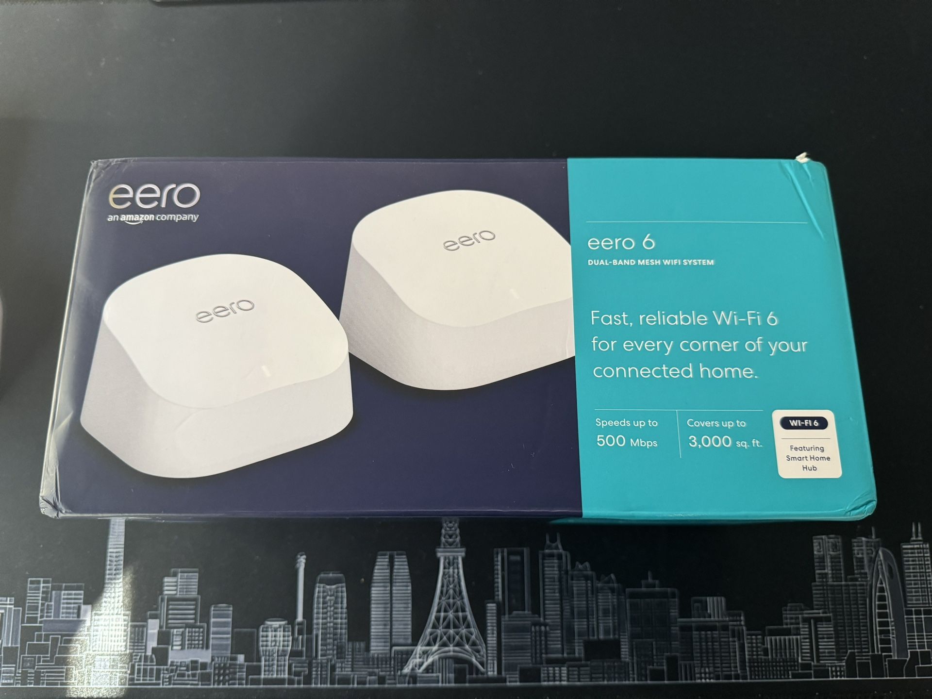 Eero J010001 Pro 6E Tri-band Mesh Wi-Fi 6E System 2-Pack White With Mount Bundle