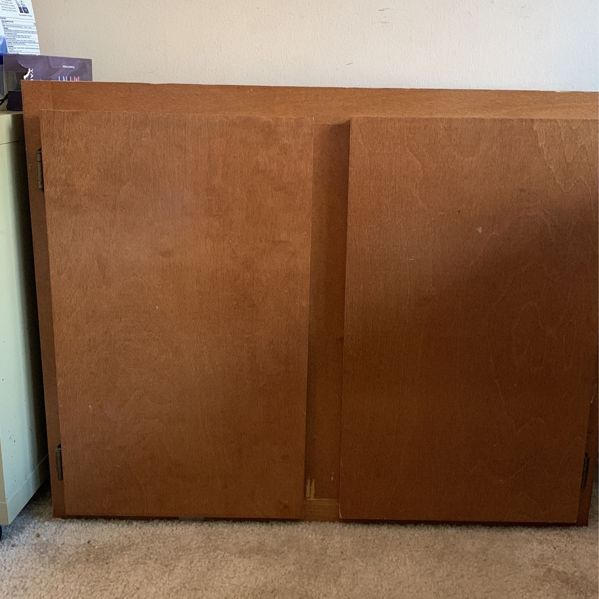 2 Tier Wooden Shelf With Doors