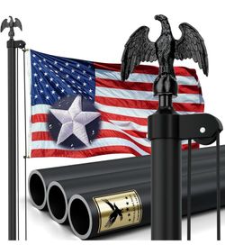 Complete Residential Flagpole Kit - USA Flag