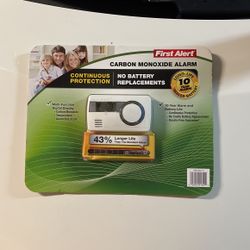 First Alert Carbon Monoxide Alarm Digital Display 10 YR Alarm Batt Life 832151