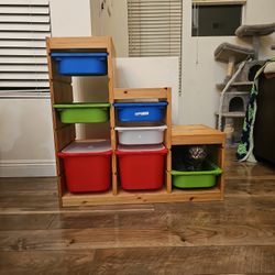 3-tiered Shelf With 7 Bins
