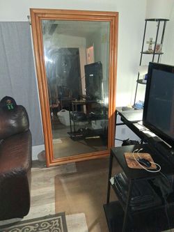 MIRROR LARGE OAK FRAME