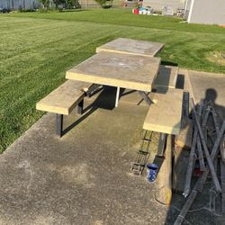 Out Side Table & Benches 