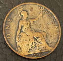 One Penny 1900. Coin of Great Britain