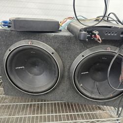 Rockford 12Inch Subwoofer And Amps