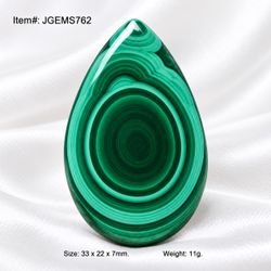 Natural High Distinctive Bullseye Malachite Teardrop Cabochon 55ct Gemstones