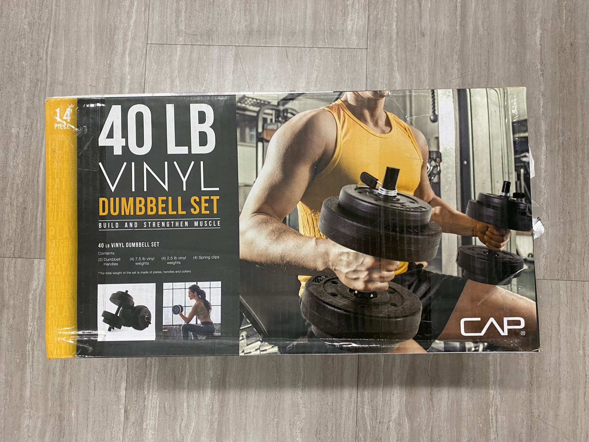 40LB VINYL DUMBBELL SET (20LB EACH)