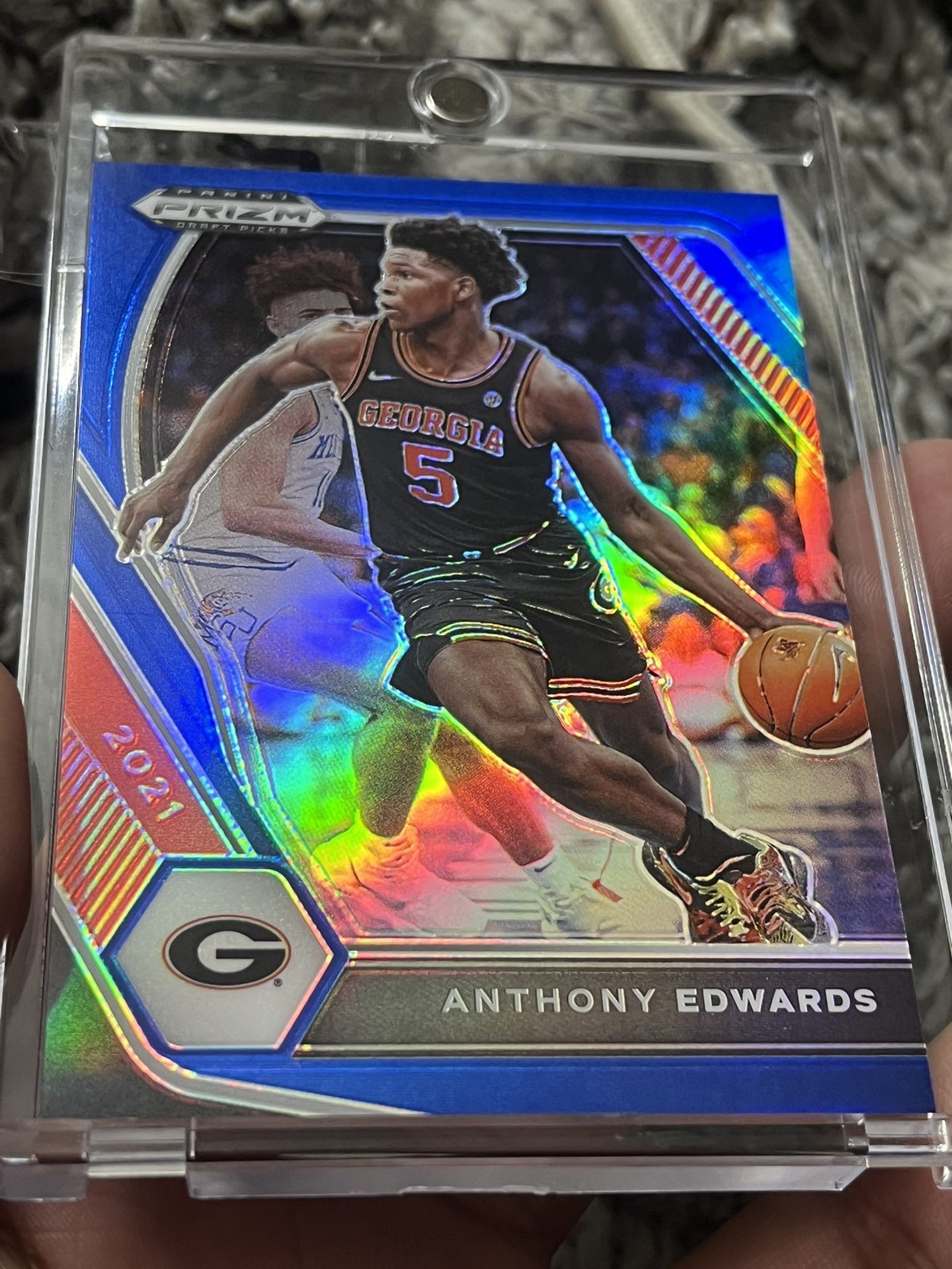 Anthony Edwards 2021 PANINI PRIZM DRAFT PICKS BLUE 158/199 Card #65 BULLDOGS