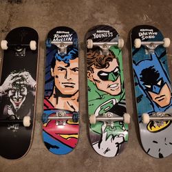 Vintage Very Rare Almost Skateboard Completes $150 A PIECE FIRM Superman Green Lantern Joker Batman