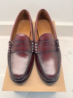 J.Crew Men’s Penny Loafers — Wine, Size 11.5 — Lightly Worn