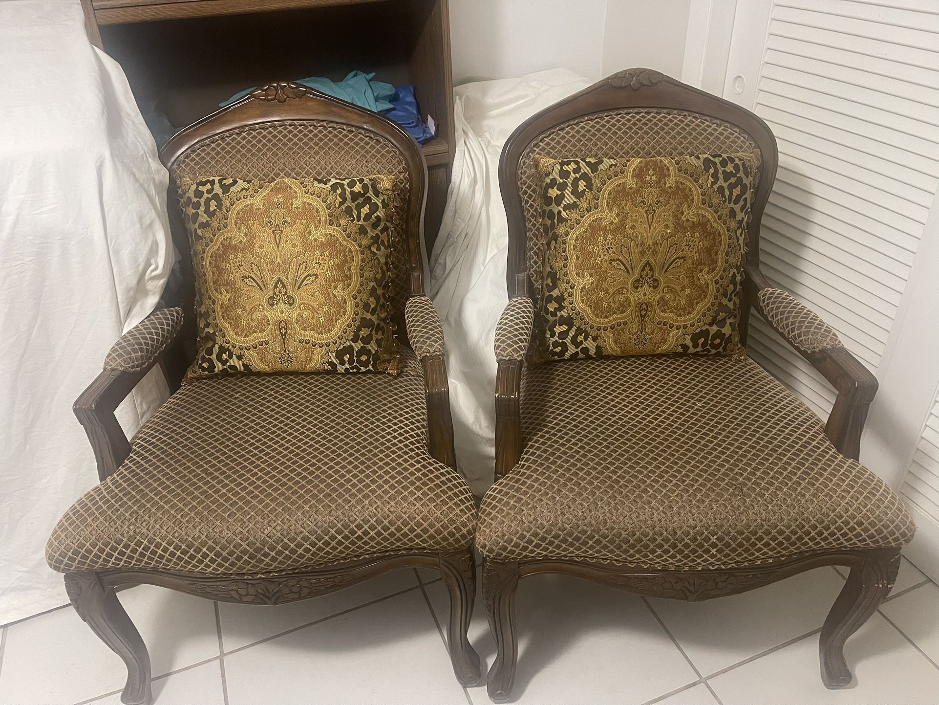 Accent Chairs, Each $75