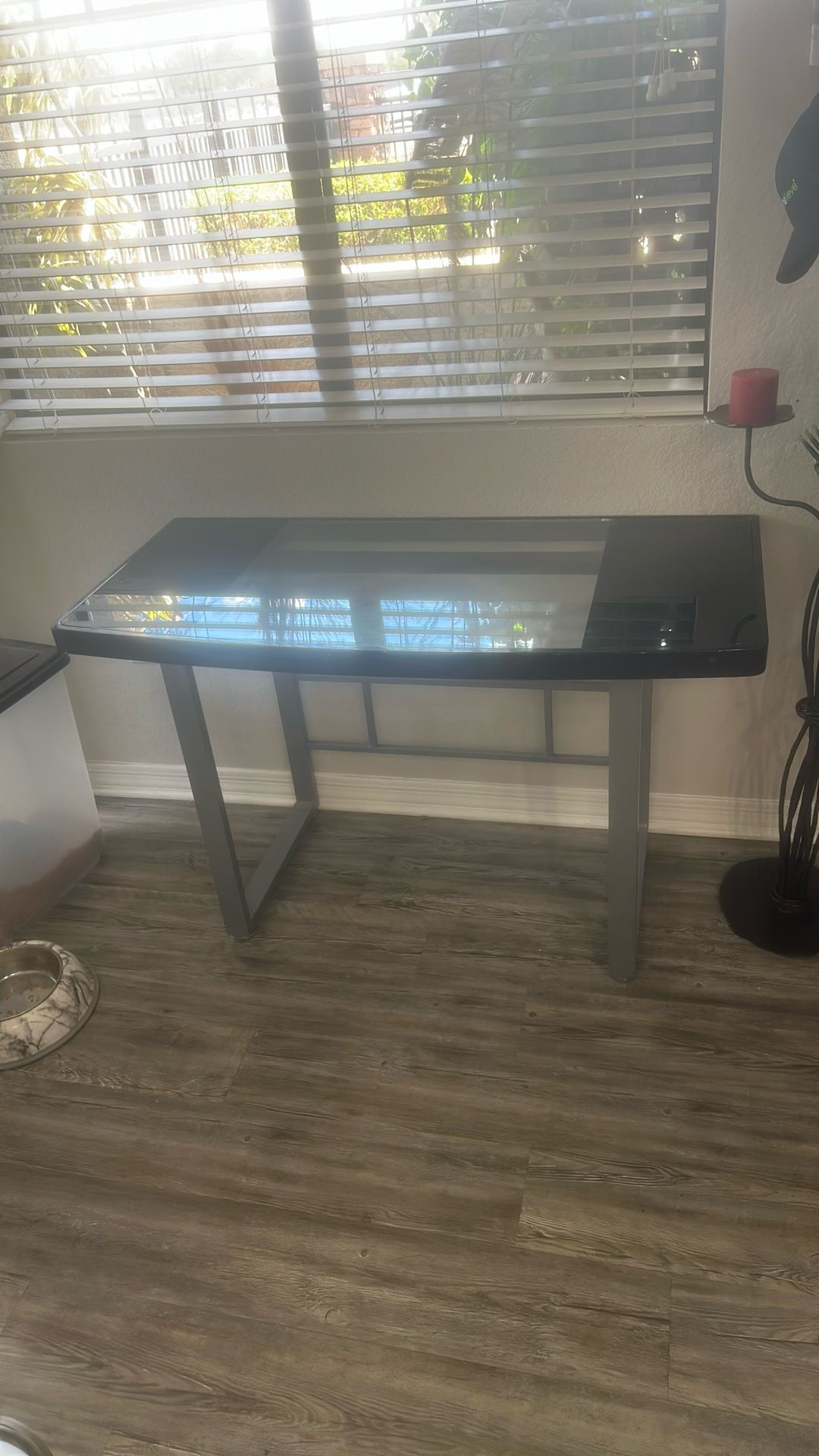 Glass Top Computer Desk