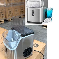 Portable Ice Machine with Crushed Ice, 35lbs/Day, Self-Cleaning, One-Click Operation for Home Use