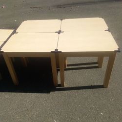 (10) Solid Birch Tables