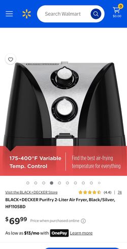 BLACK+DECKER Purifry 2-Liter Air Fryer HF110SBD