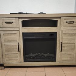 Tv Stand With Electric Chimney