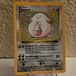 Chansey - 3/102 Pokemon Base Set - Unlimited Edition Holo Rare Shadowless LP-