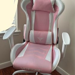 Pink gaming chair