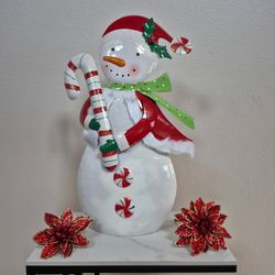 Candy Snowman Sculpture