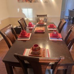 Dining Room Table with Chairs  & China Cabinet “As Is”