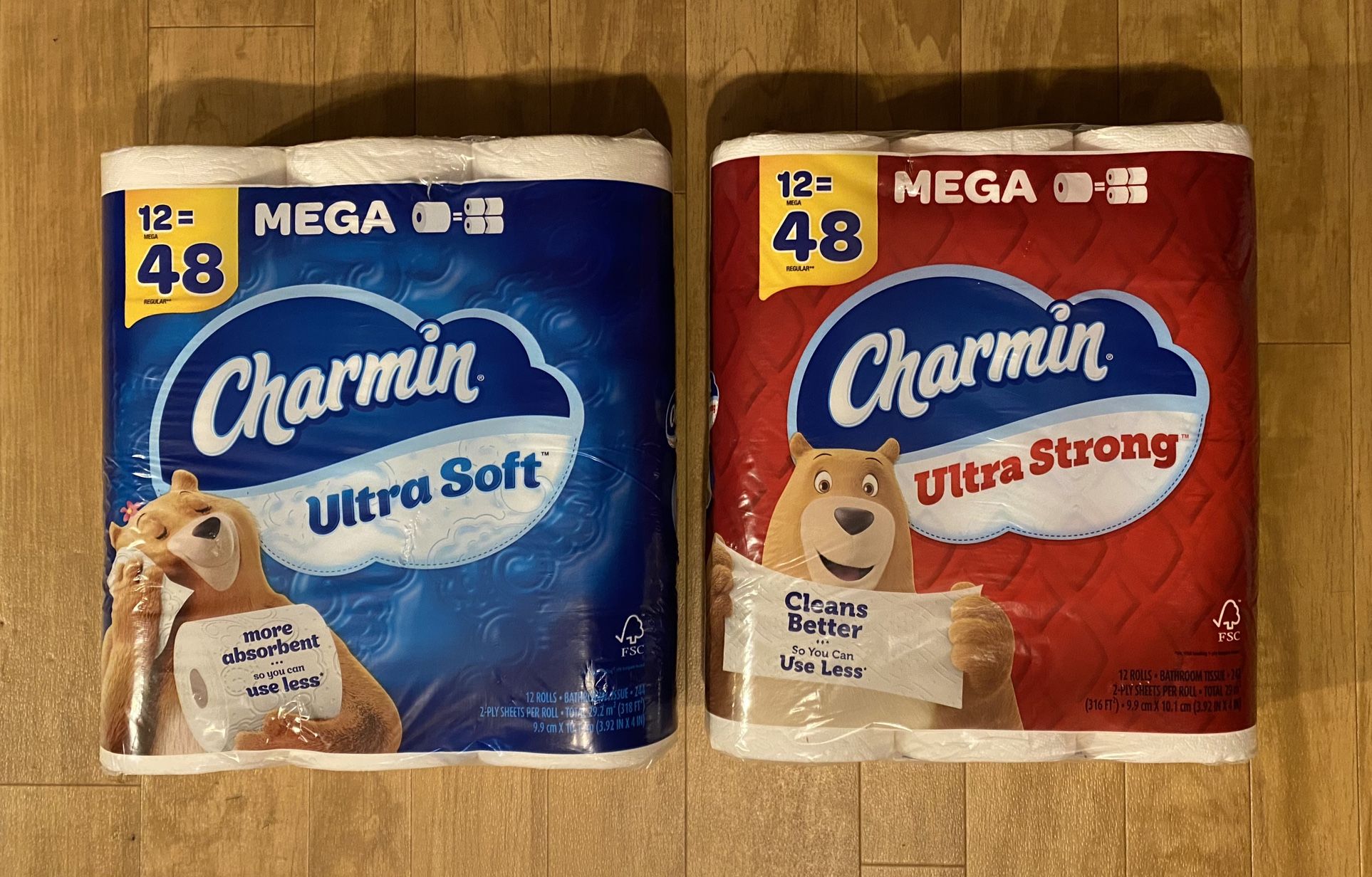 Charmin toilet paper 12 Mega rolls
