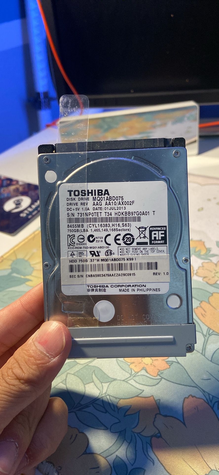 Toshiba HDD 750 GB