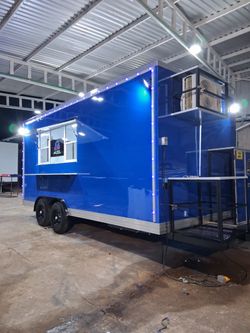 2026 Royal Blue 8x18 Food Trailer, Basic Setup — NEW
