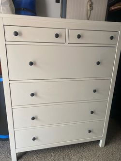 White 6-Drawer Tall Dresser