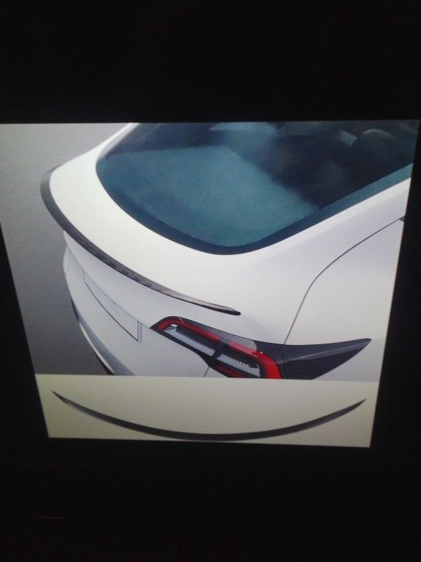 3K Carbon Fiber Rear Spoiler Kit For Tesla Model Y 2020-2024 Matte Black