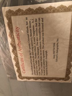 Criminal minds Authentic certified framed poster