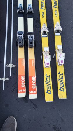 His '& Her Ski's Snow Ski Set Vintage K2 Racing Series 