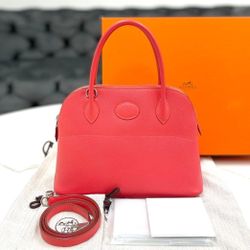 Hermes Bolide 27 Rose Jaipur Epson Bag P stamp