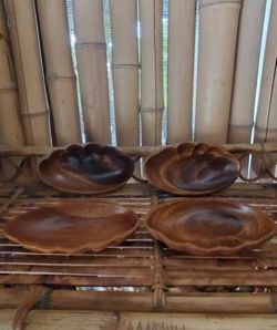 Wood Clamshell Bowls