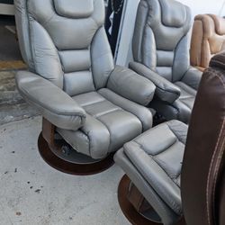 Leather Swivel Chair Faringdon 