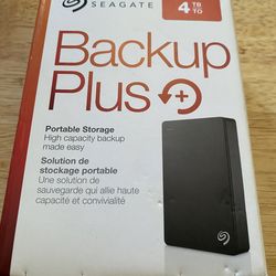 Storage portable storage Seagate 4TB backup plus storage external drive NEW UNOPENED MAKE AN OFFER!!