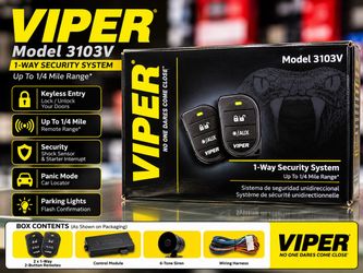 VIPER 3103V Car Alarm Security System – 2 Remotes