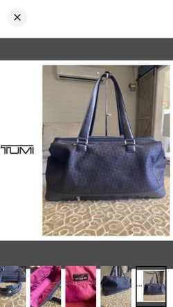 Tumi Signature Canvas/Leather-trim Collection Duffle Bag/Carry On Luggage