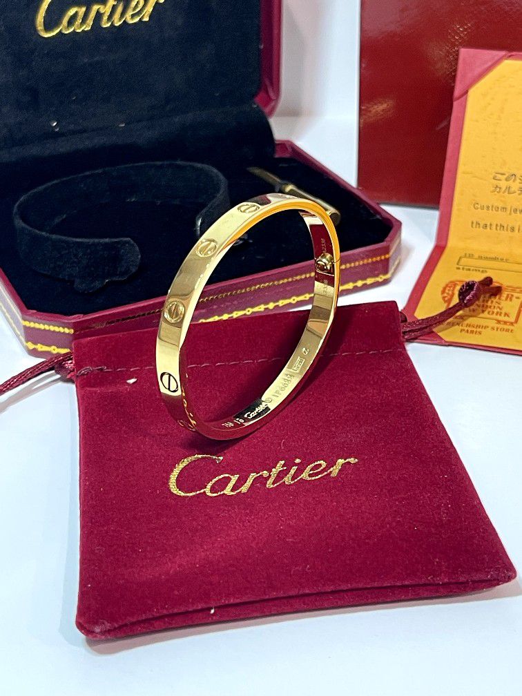 Cartier Love Bangle Bracelet Gold Size 16