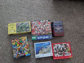 Assorted Jigsaw Puzzles - Springbok, Dowdle, Aquarius, and More