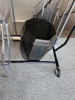 Asian Wood Barrel With Lid 