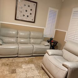 Leather Couch And Chair 