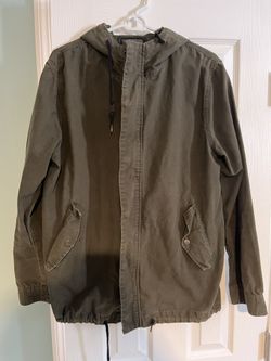 Forever 21 Olive Green Trench Coat