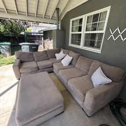 Swayed Couch & Ottoman ( Cheap Price )