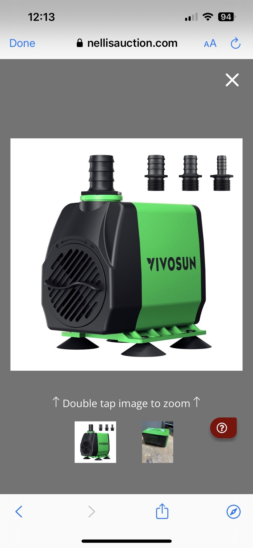 VIVOSUN 800GPH Submersible Pump(3000L/H, 24W), Ultra Quiet Water Fountain Pump With 10ft. High Lift With 6.5ft. Power Cord, 3 Nozzles For Fish Tank, P