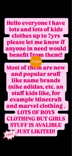 Free kids clothes