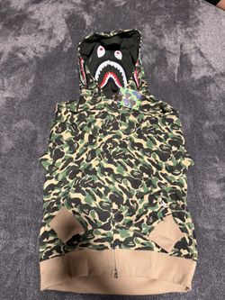 Green Double Hoodie Bape 